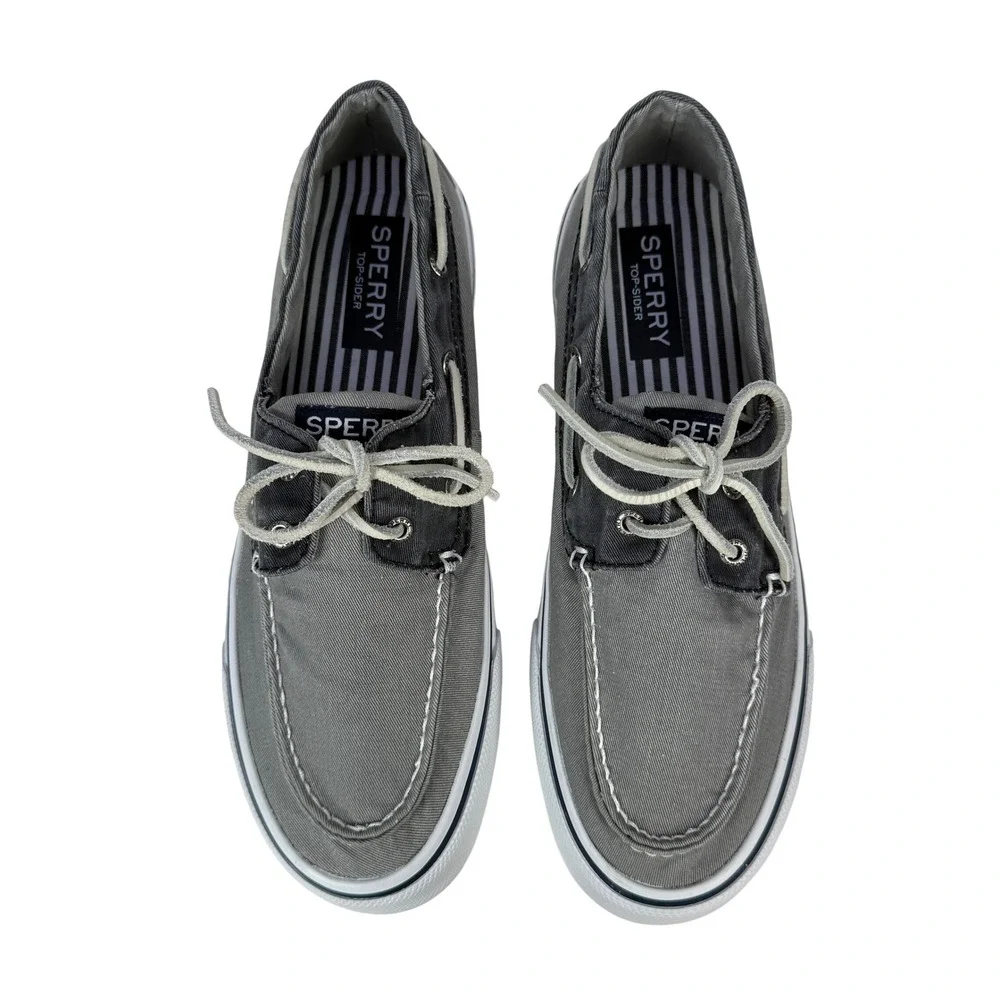 Sperry Top Sider Bahama II Sneaker Boat Shoe Mens 10.5 M Grey Navy STS22018